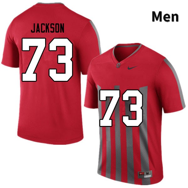 Ohio State Buckeyes Jonah Jackson Men's #73 Retro Authentic Stitched College Football Jersey